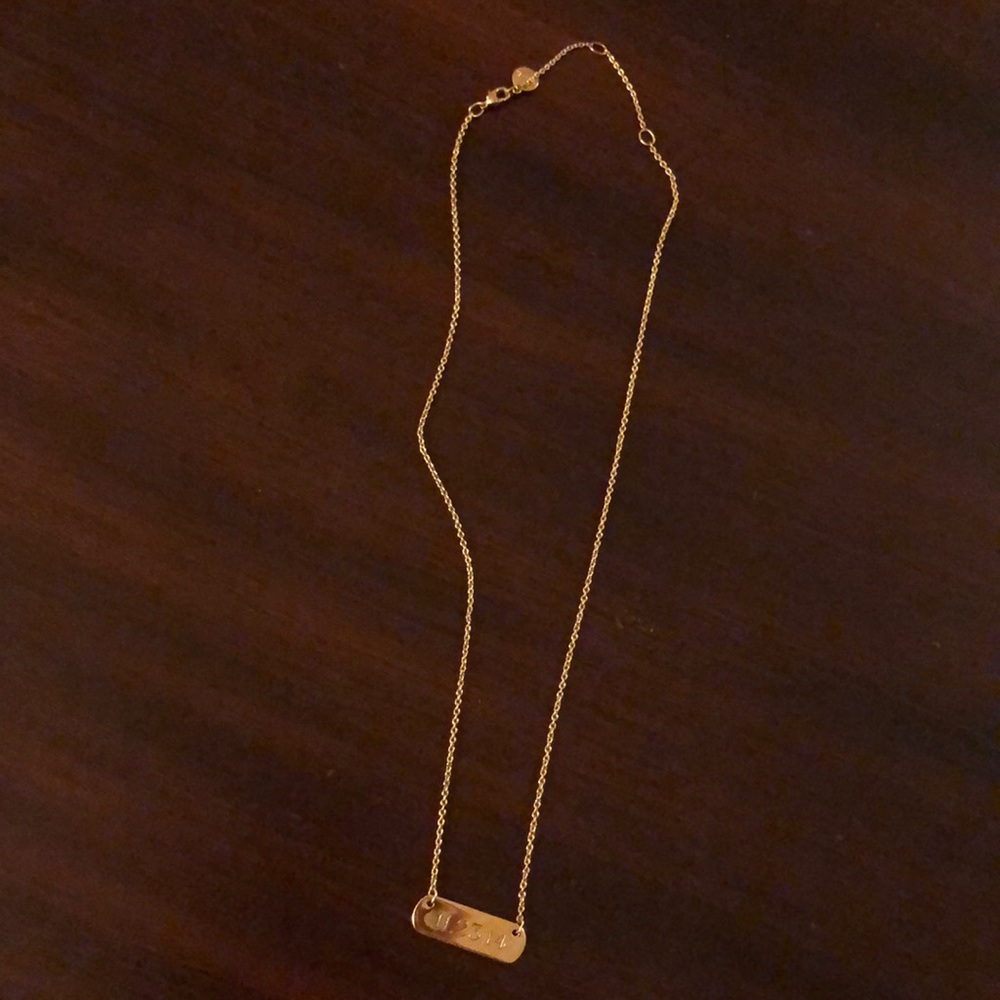 Stella & Dot engraved necklace